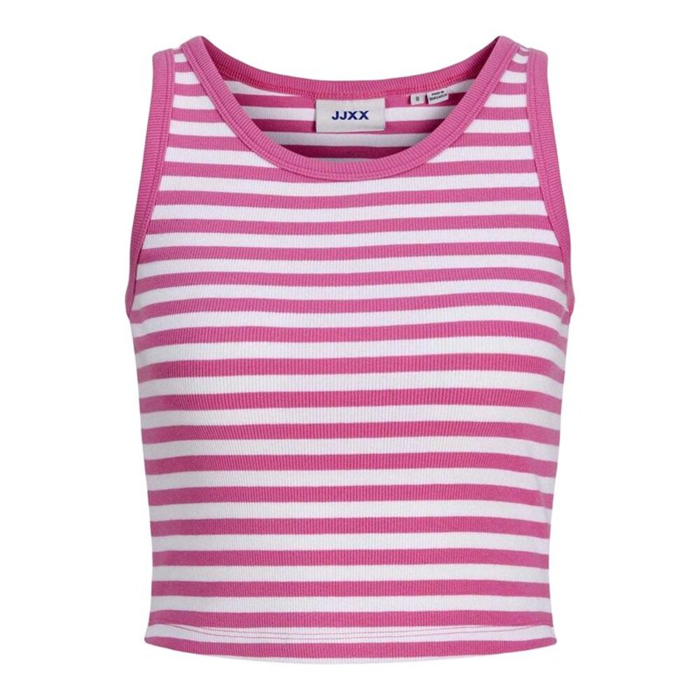 JJXX Womens/Ladies Fallon Striped Tank Top / White/Fuchsia